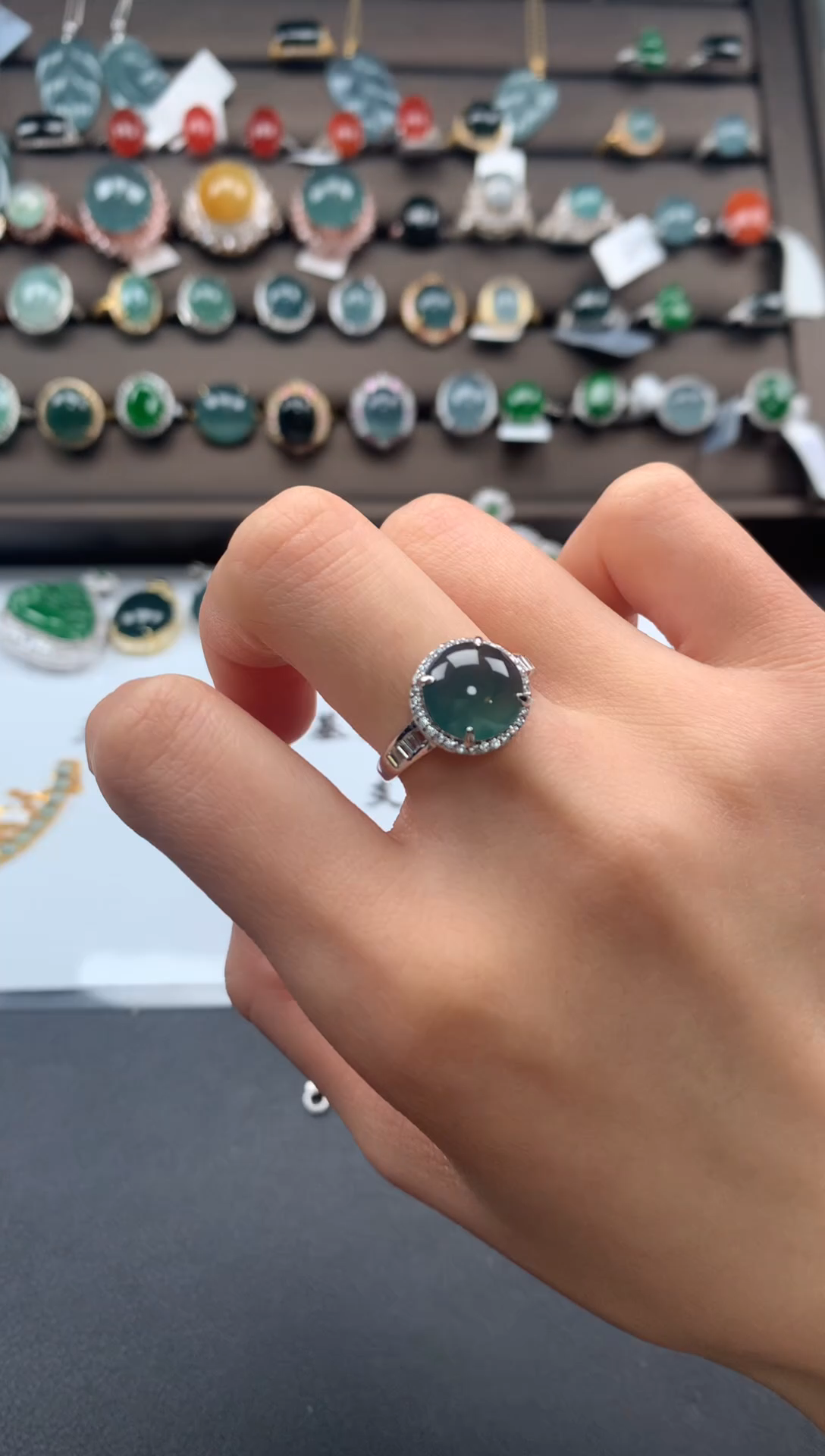 【闪购商品】翡翠戒指银S925镶嵌2133213123