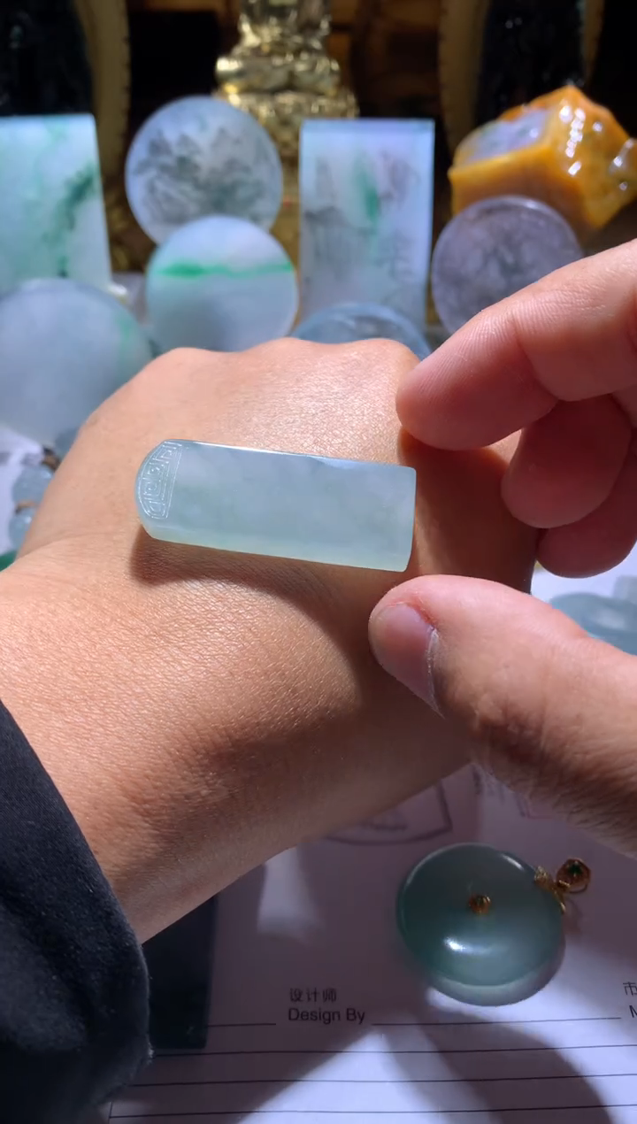 【闪购商品】定制翡翠未镶嵌仿古牌