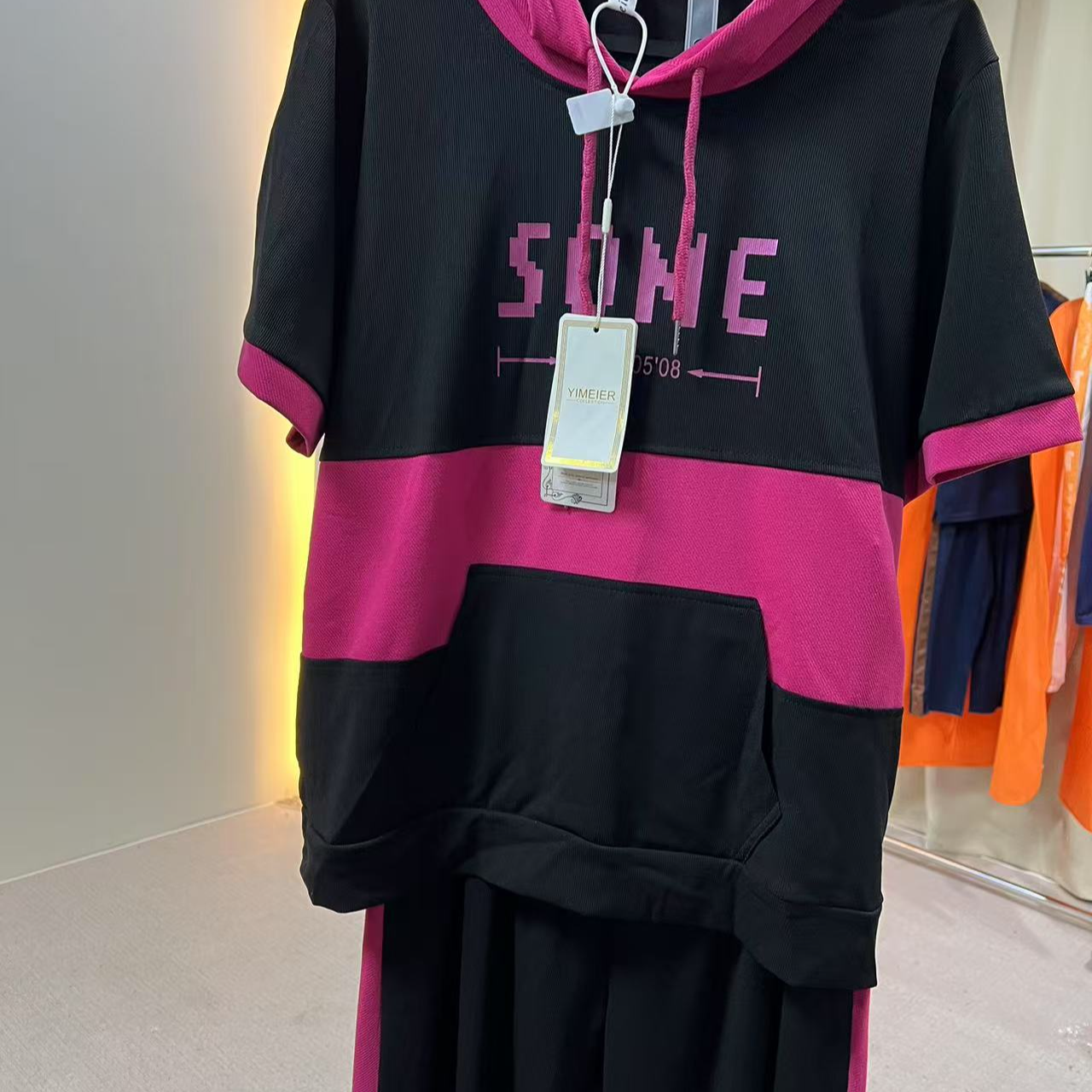 套装运动时尚休闲印花圆领套装两件套s058