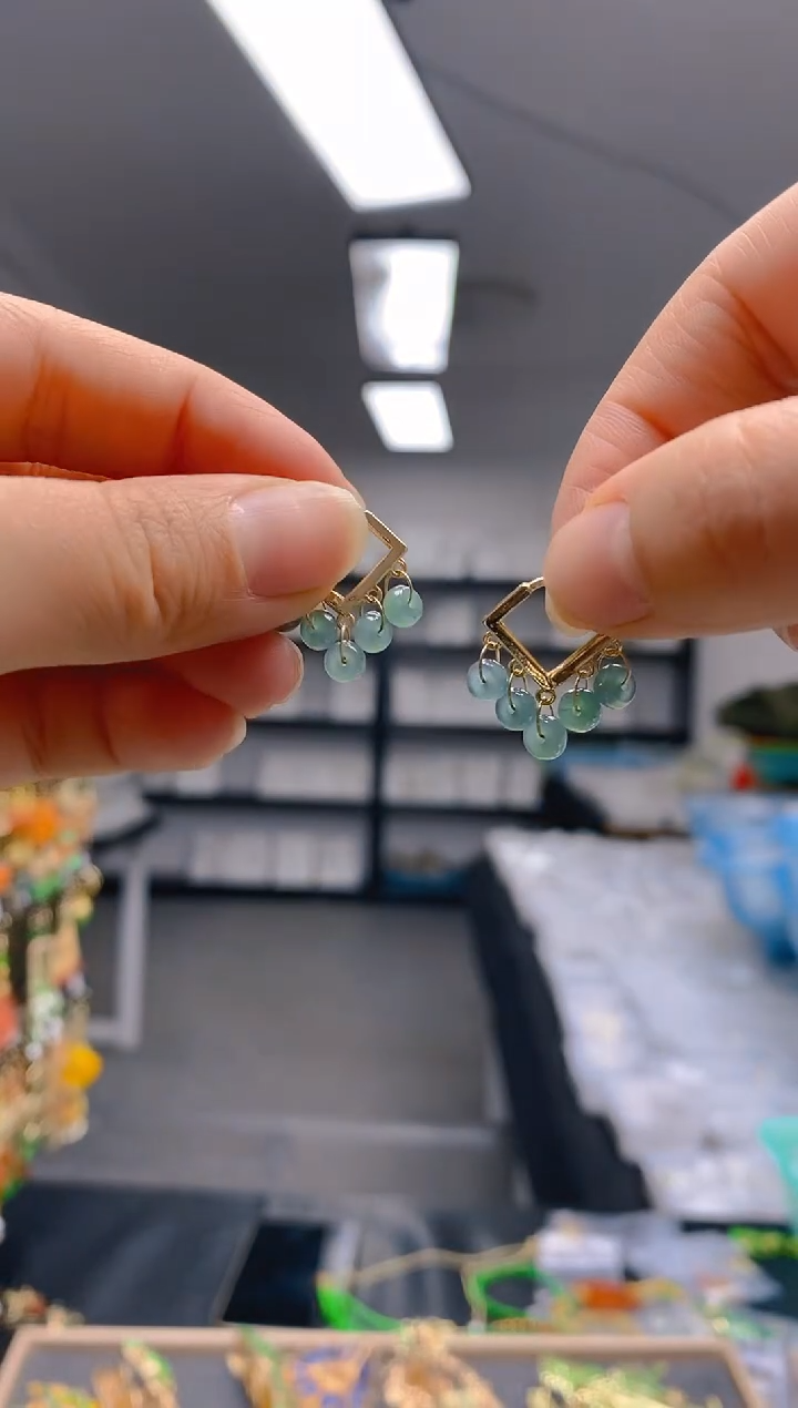 【闪购商品】翡翠耳饰合金069翡翠耳包