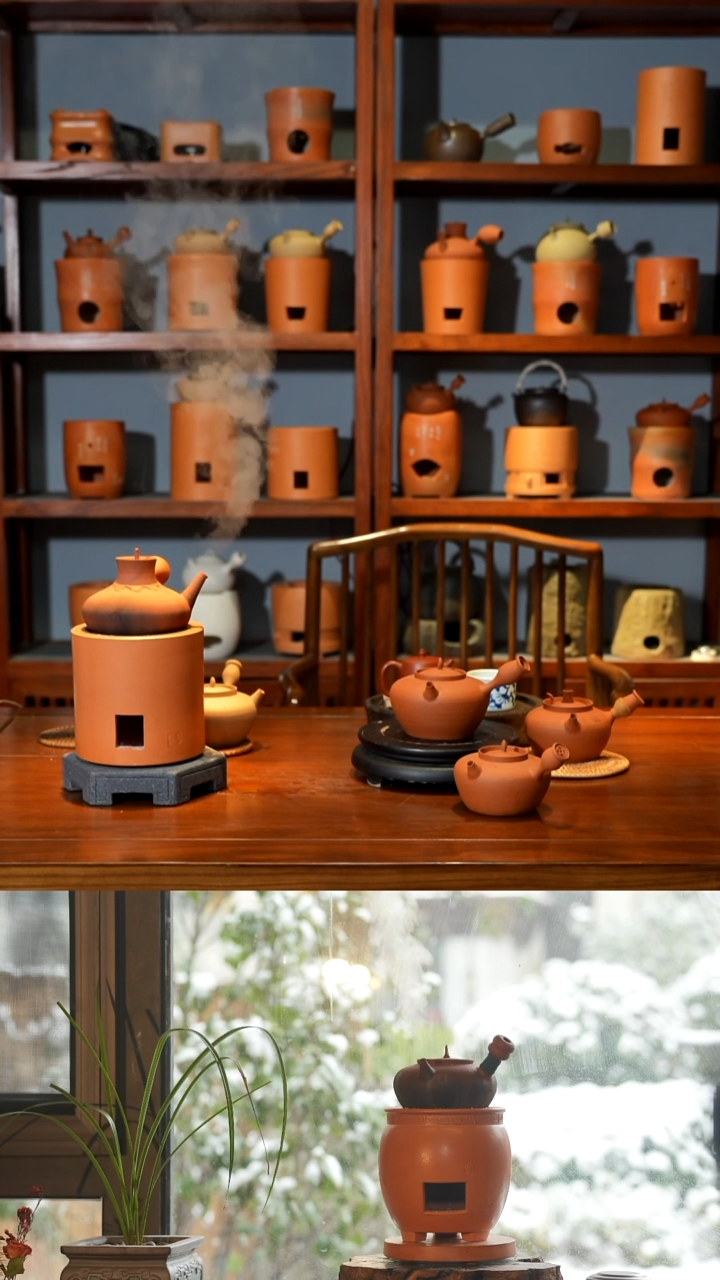 微****)叶乔穿心朱泥壶