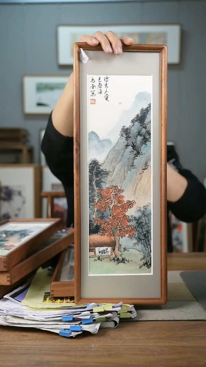 【闪购商品】书法辰南实木带框作品/每款2-4张/细微不同