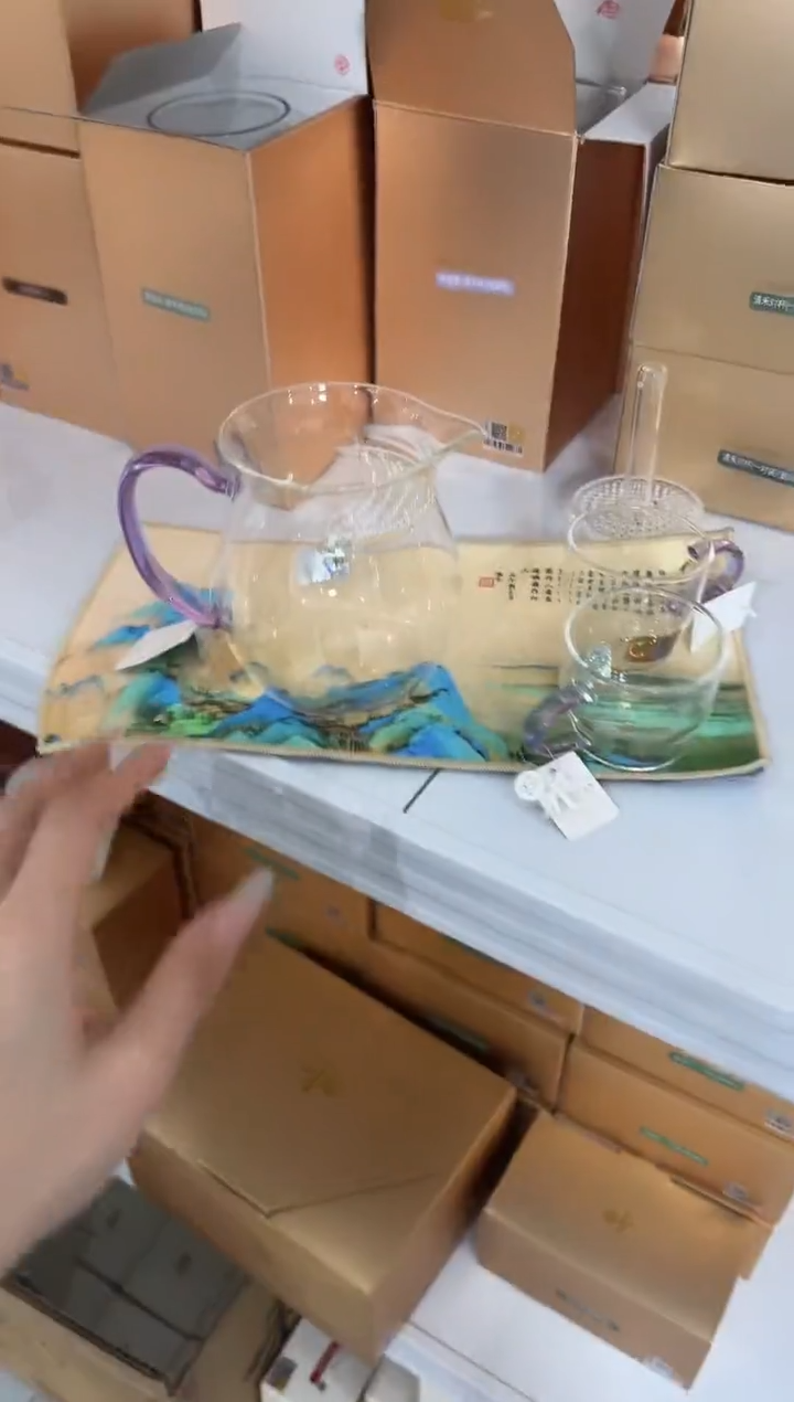 【闪购商品】@@禾器观禄紫色+清尚杯紫色两只+茶巾