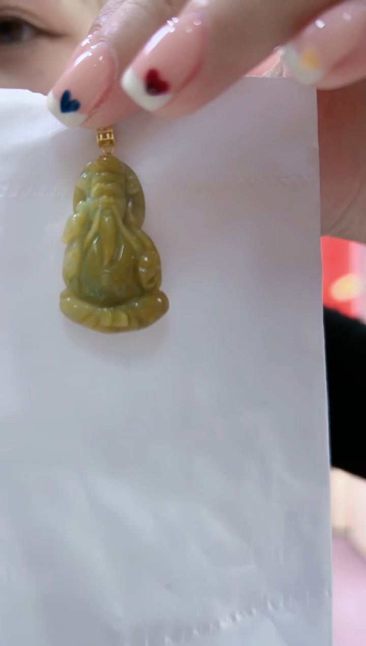 【闪购商品】翡翠颈饰未镶嵌孤品财神宽