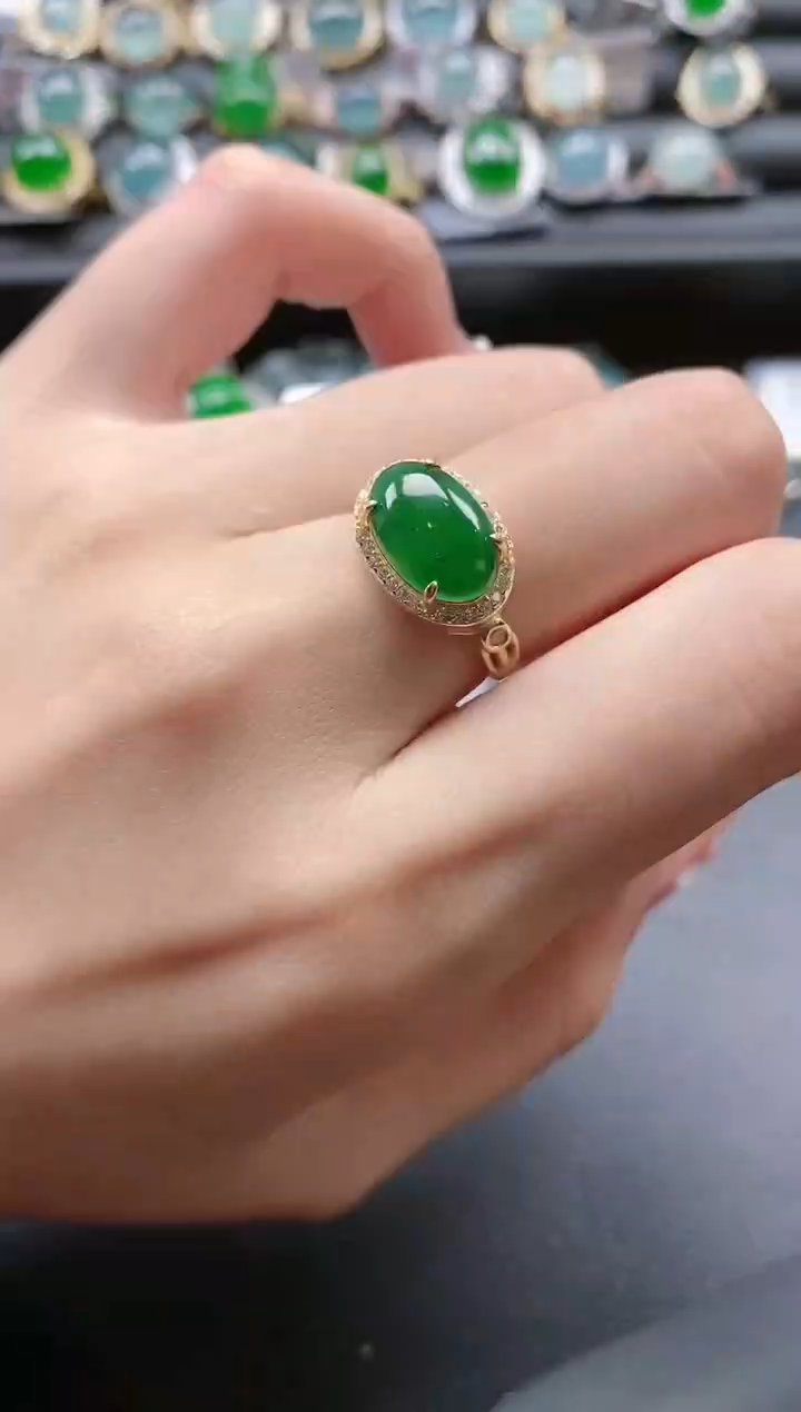 【闪购商品】翡翠戒指银S925镶嵌51151