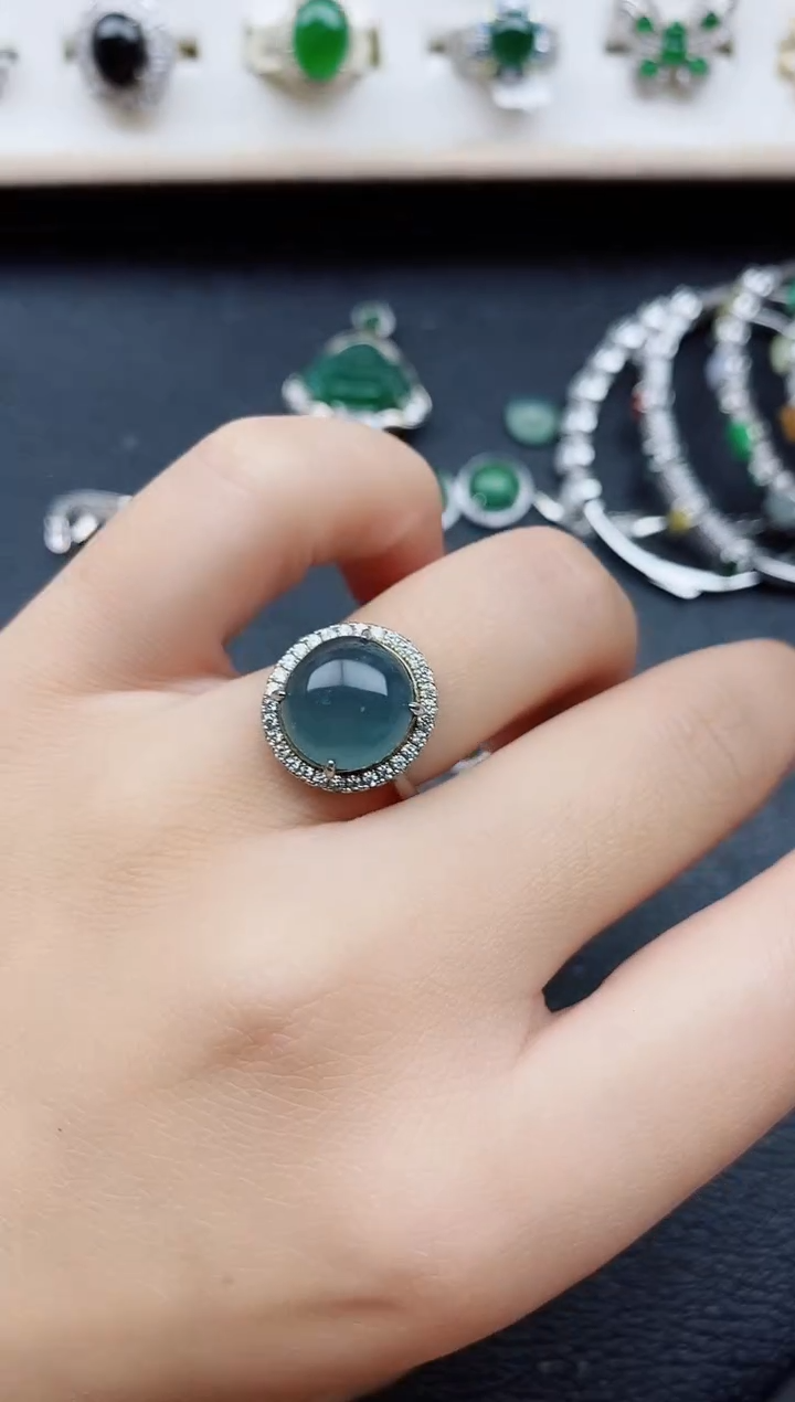 【闪购商品】翡翠戒指银S925镶嵌11111