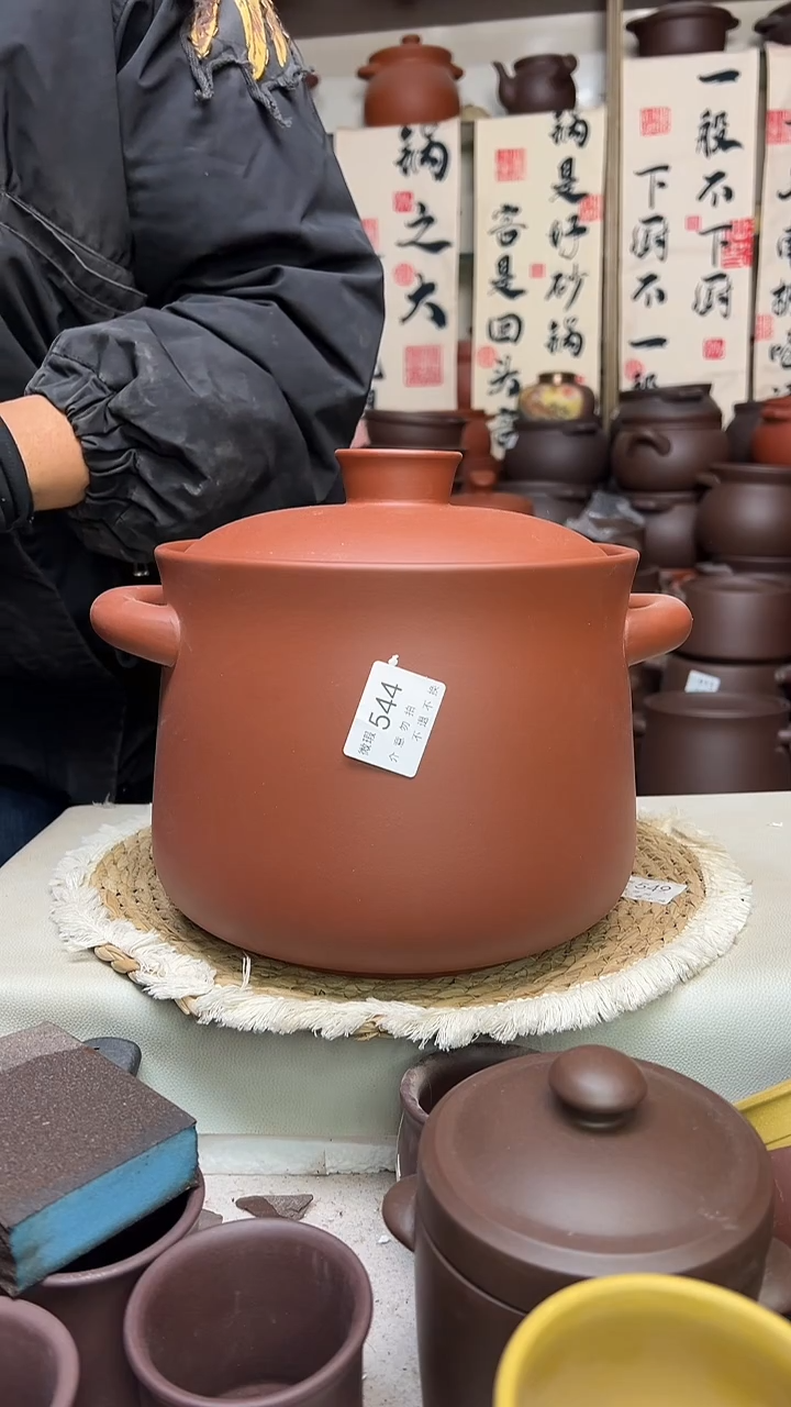 宜兴紫砂微瑕5.5升小蛮腰朱泥544