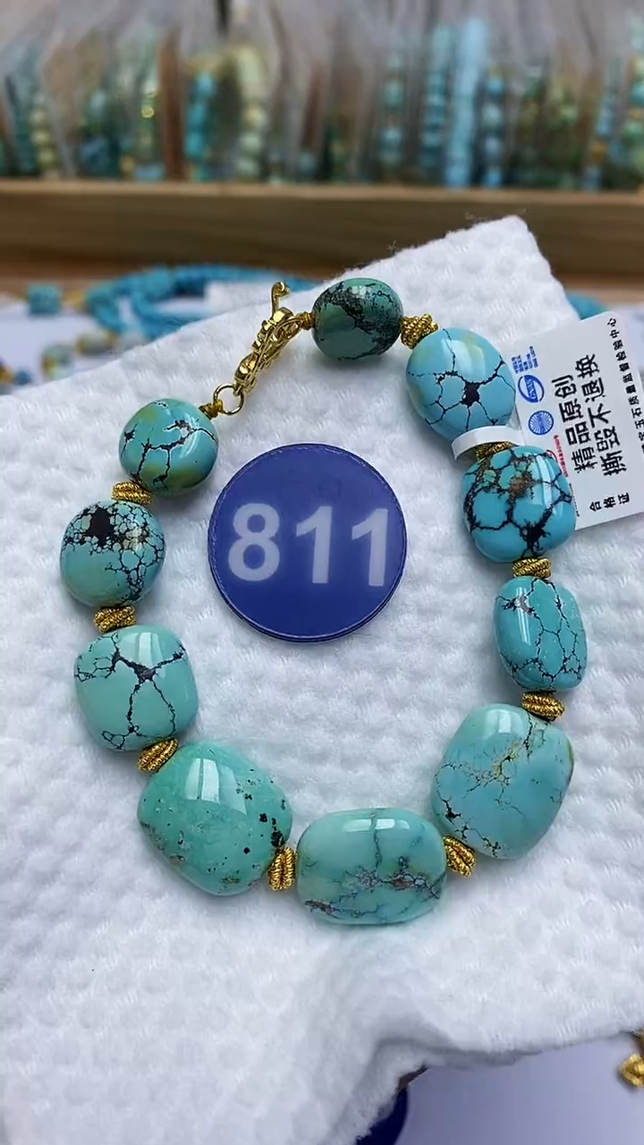 【闪购商品】绿松石手链银S925镶嵌811