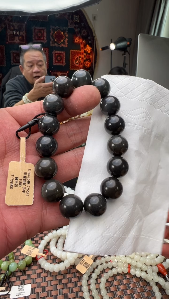 未镶嵌手串和田玉李保国矿手串卡16