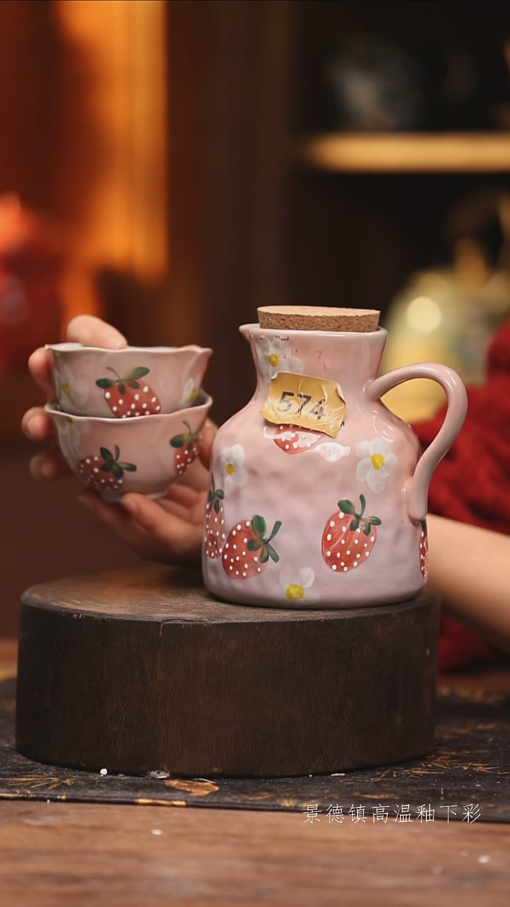 陶瓷景德镇高温釉下手绘陶瓷@L574@