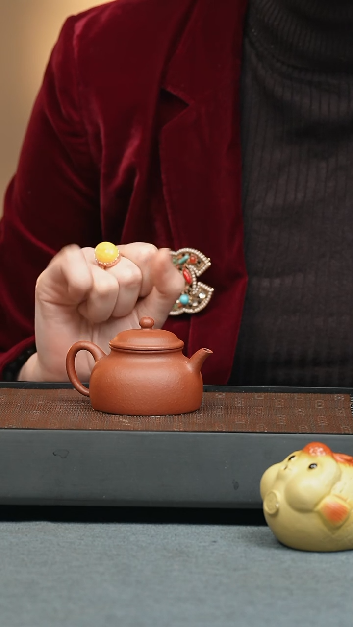 【闪购商品】紫砂茶壶五堂 虚怀若谷-怀隐-粗砂朱泥
