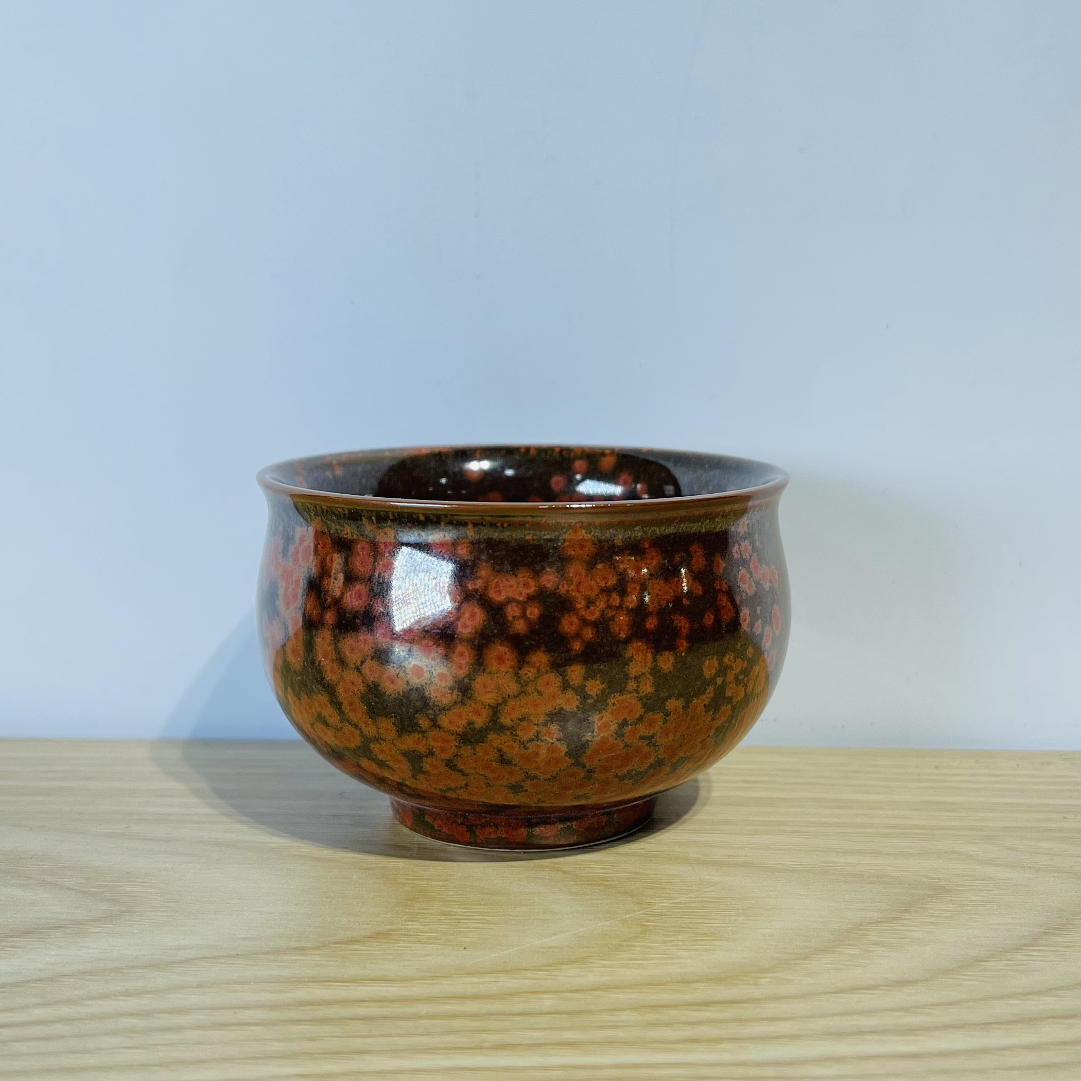 吾游茶器窑变火麒麟柴烧缸杯高档陶瓷主人杯