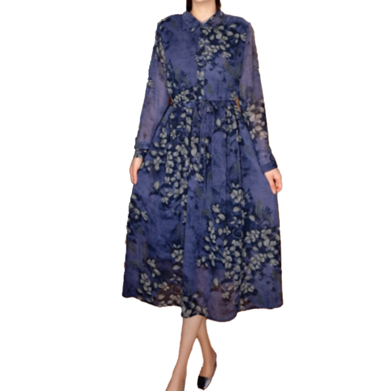 1182-28（繁花似锦）新款女士气质夏季连衣裙