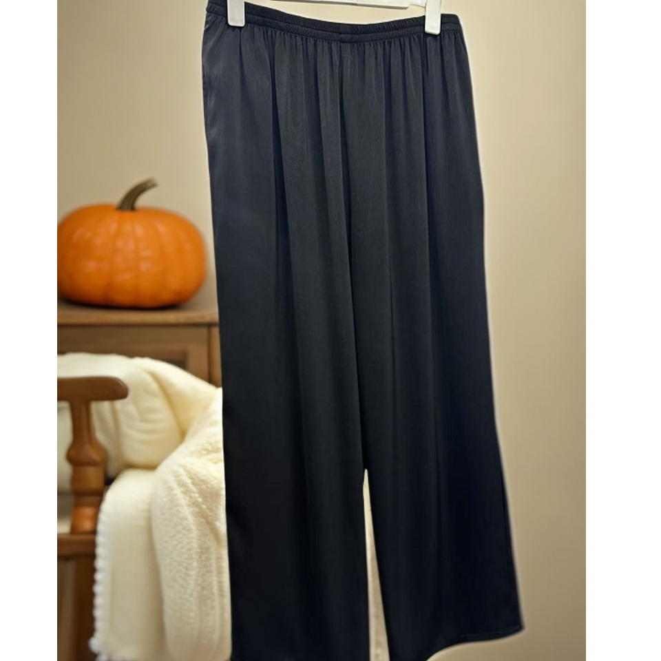 女士长裤直筒裤阔腿裤妈妈装夏季舒适透气柔软