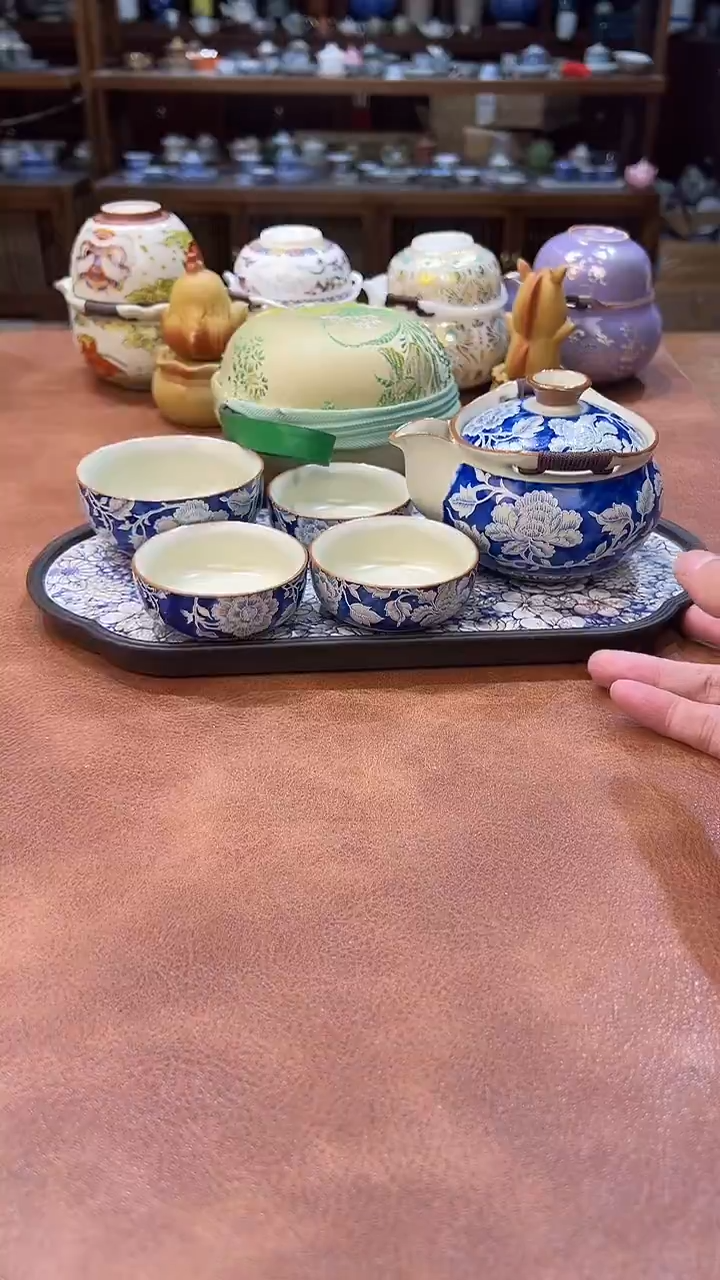 真的很便宜会开片的旅行茶具