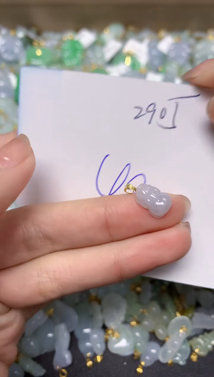 【闪购商品】翡翠颈饰18K金镶嵌 天然翡翠A货