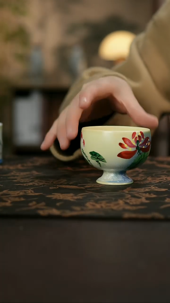 景德镇陶瓷杯碗柴烧多人