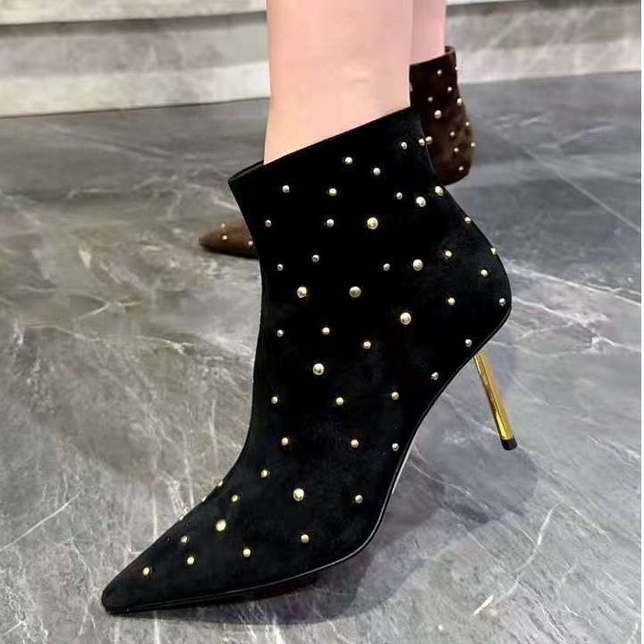 时尚百搭重手工气质增高女靴