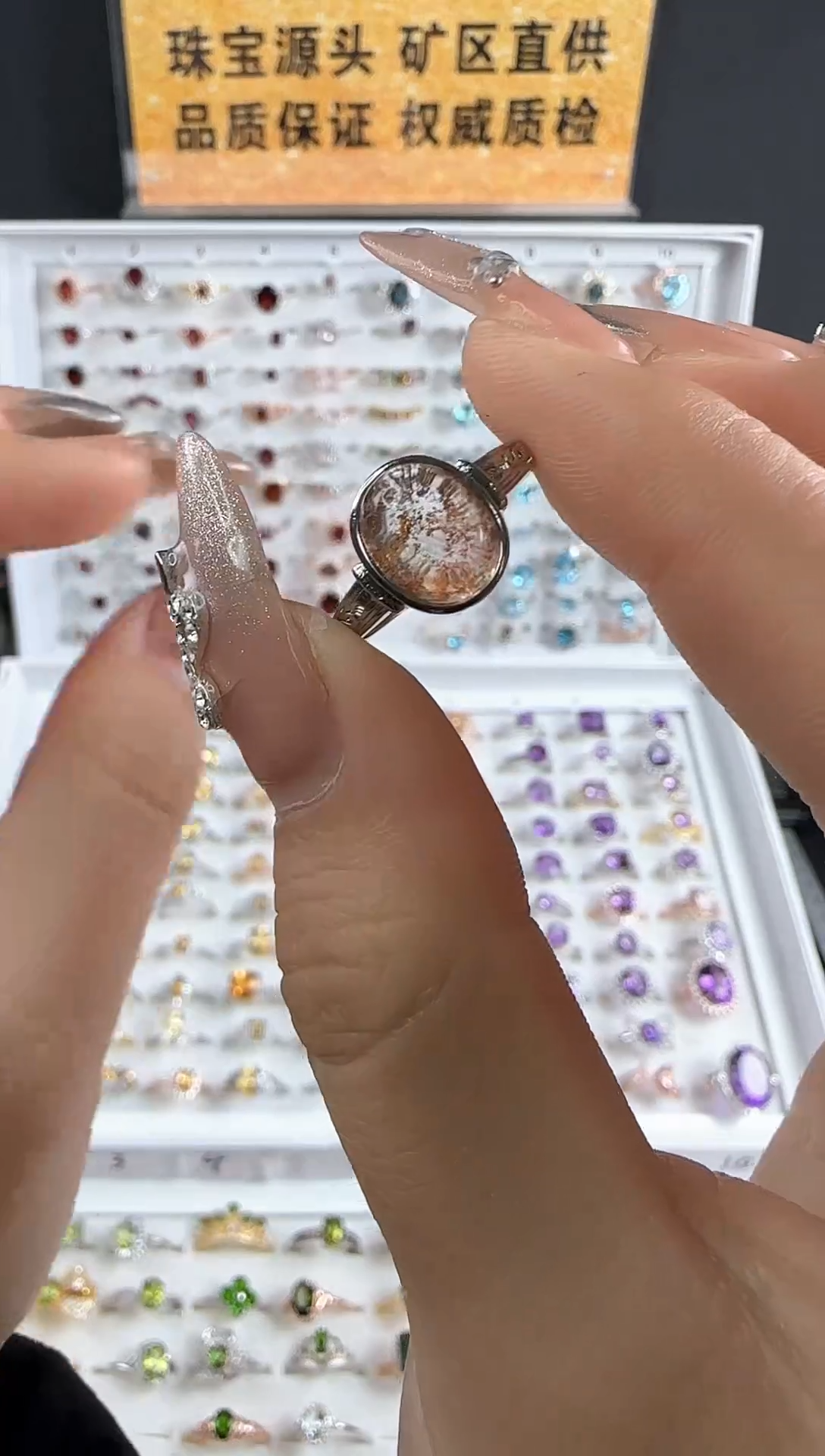 【闪购商品】水晶戒指合金红幽灵戒指