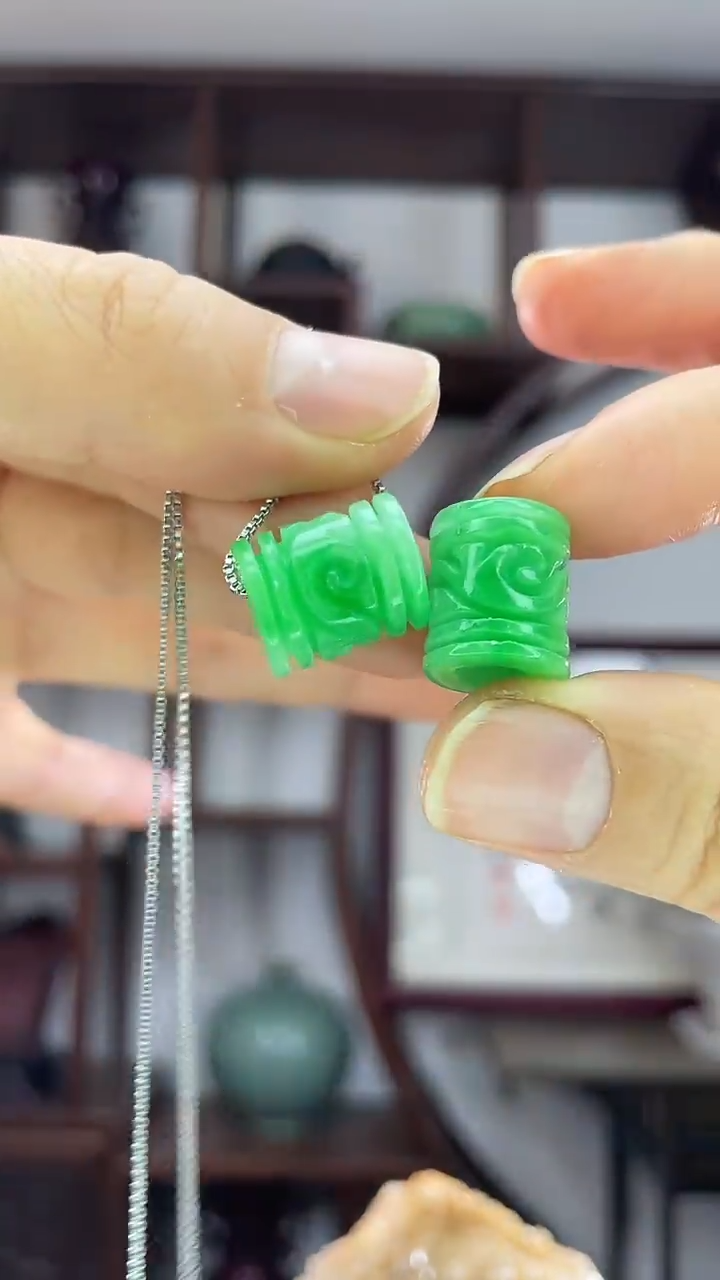 吊坠(赠链)未镶嵌翡翠D56翡翠路路通