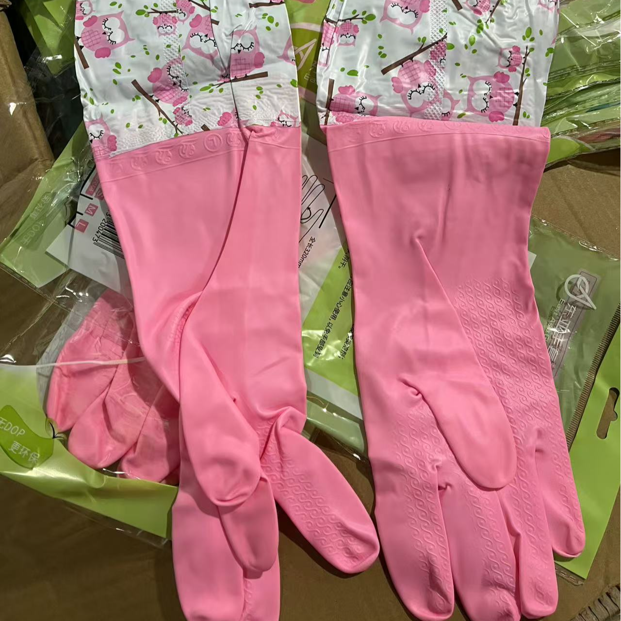 发2双加厚防滑家务手套颜色不挑