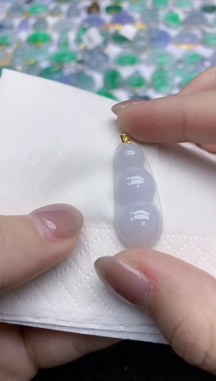 【闪购商品】翡翠颈饰18K金镶嵌天然翡翠A货