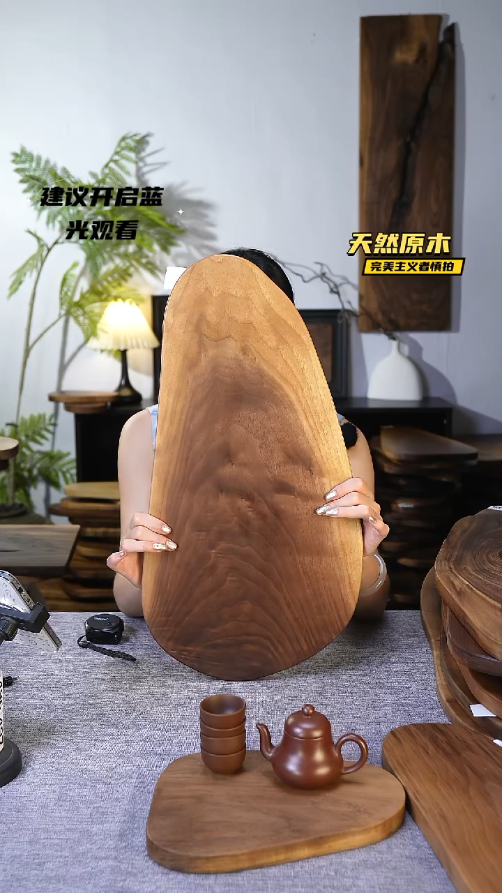 木北美黑胡桃原木.干裂疤结不属于商品质量问题完美主义者慎拍