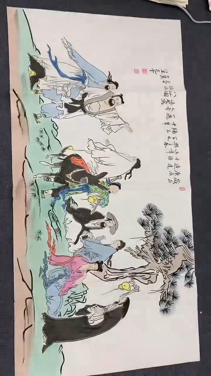 横款精品四尺人物，八仙
