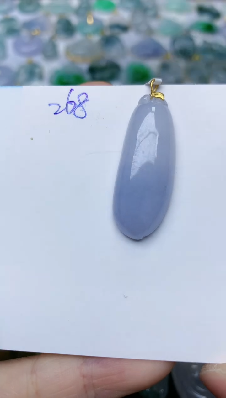 【闪购商品】翡翠颈饰18K金镶嵌天然翡翠A货