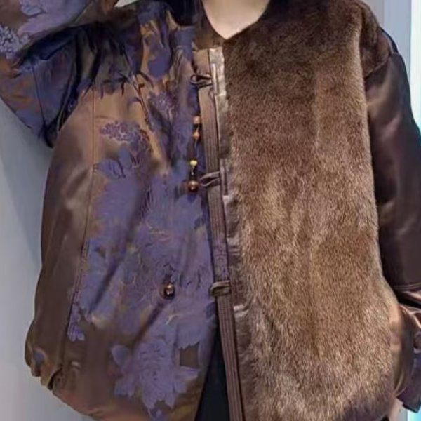 【暗金沉花】新中式高级感秋冬款加厚羽绒服2025C8017-林林玫瑰仓