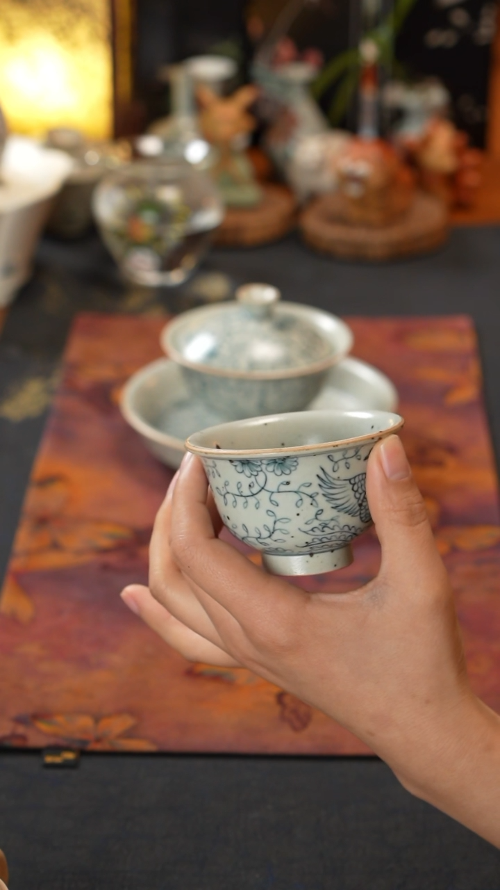 【闪购商品】寒芦窑凤凰压手杯凤凰压手杯