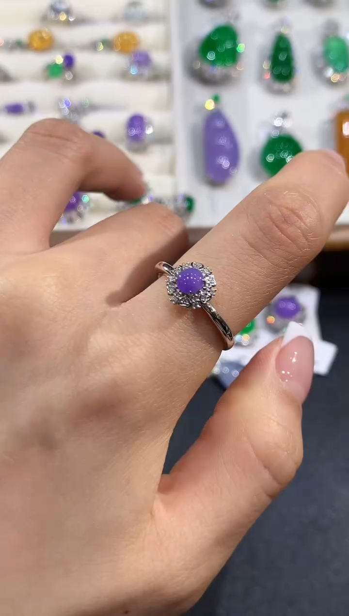 【闪购商品】翡翠戒指18K金镶嵌XYX 2916