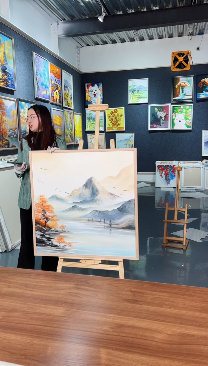 【闪购商品】油画45号 80*80 山水-手绘油画