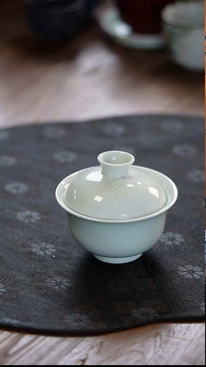 瓷景德镇纯手工纯手绘主人盖碗炉式两才