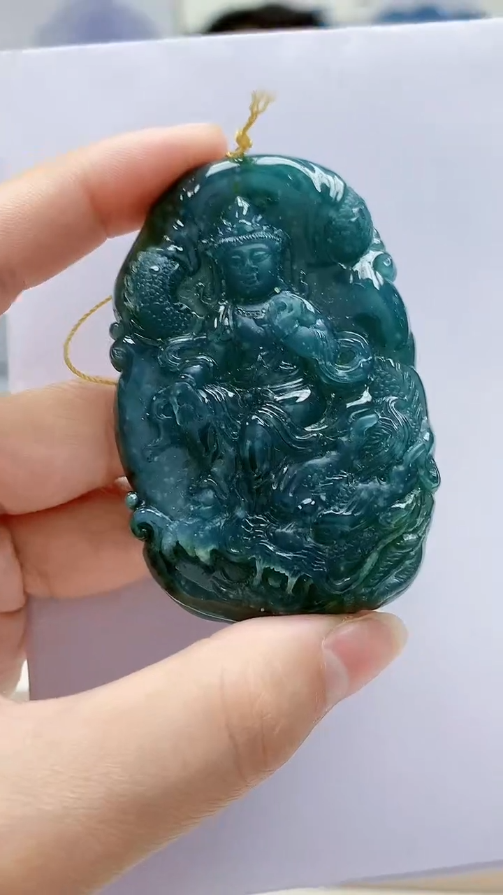 未镶嵌定制翡翠4957lr-毛货挂件99