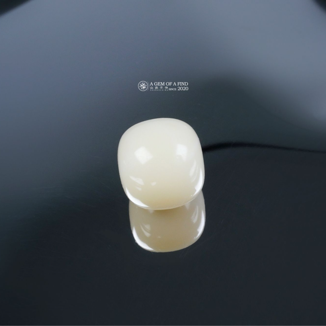 山和开物｜10.2mm奶瓷白满蜡满白老型文玩配饰 天然琥珀蜜蜡