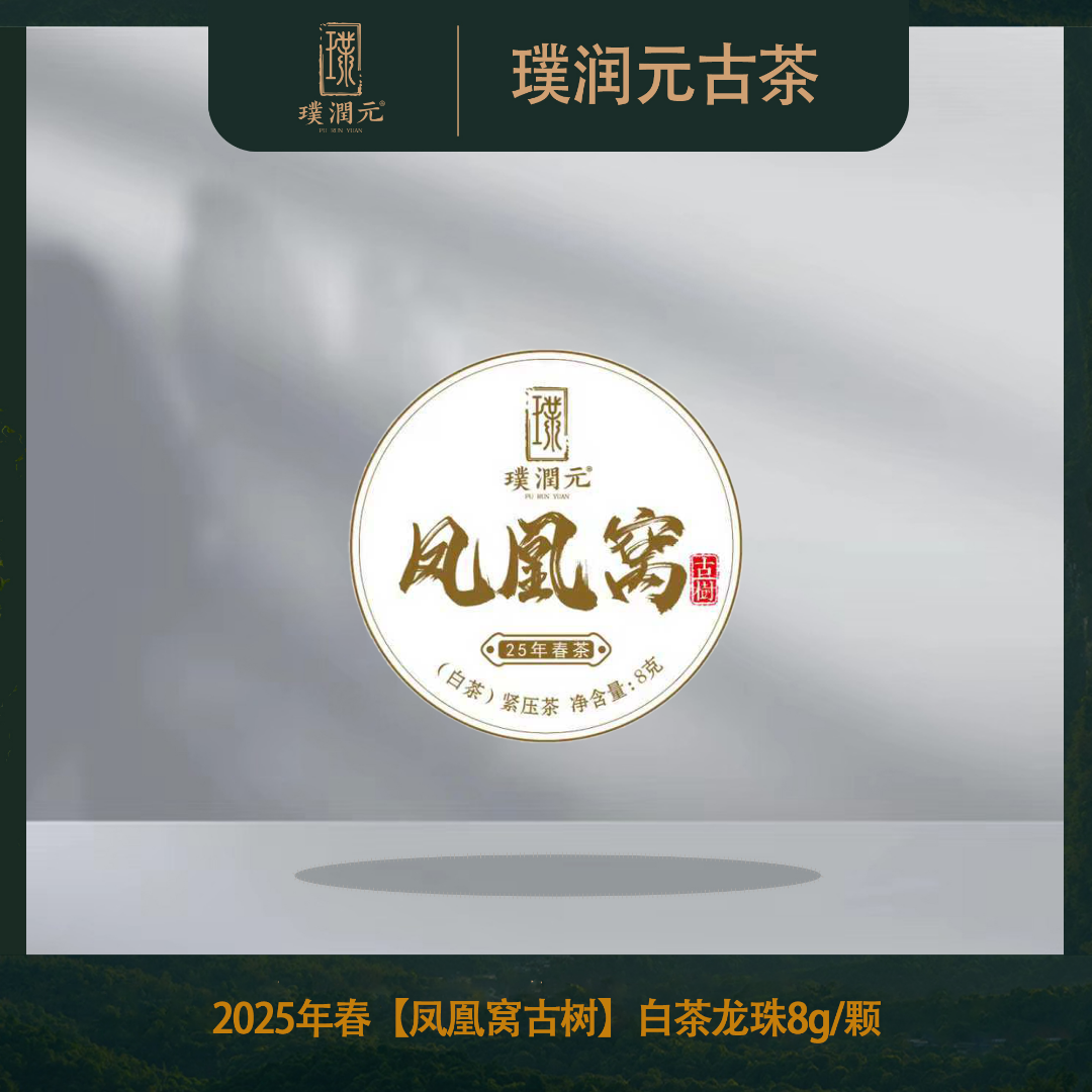 璞润元古茶【凤凰窝古树白茶龙珠】2025年春普洱茶山头茶