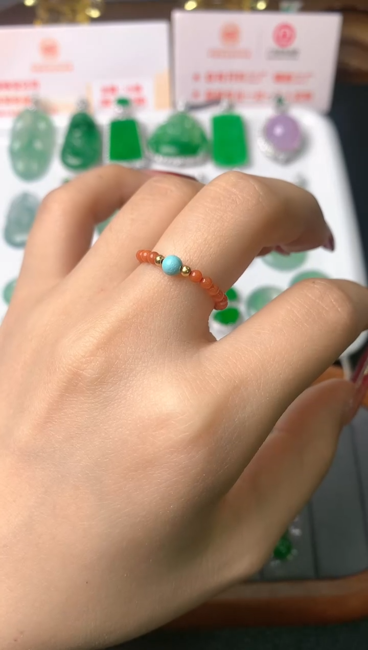 【闪购商品】南红玛瑙戒指银S925镶嵌戒指