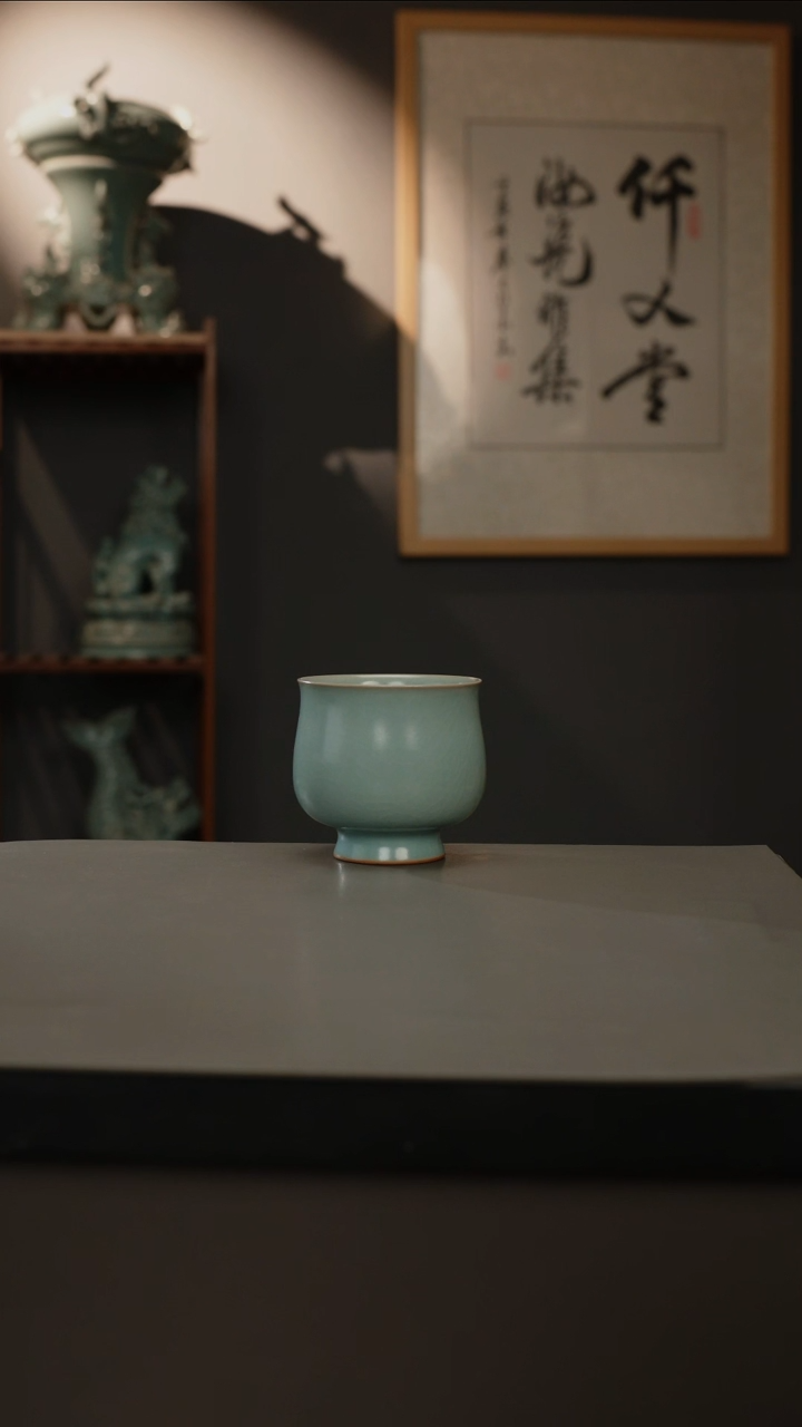 【闪购商品】杯仿古釉原矿 玉兰杯