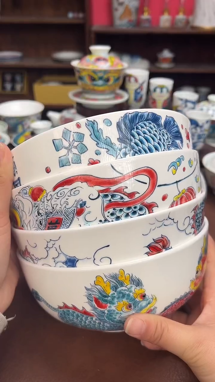 【闪购商品】大面碗 4个景德镇陶瓷    