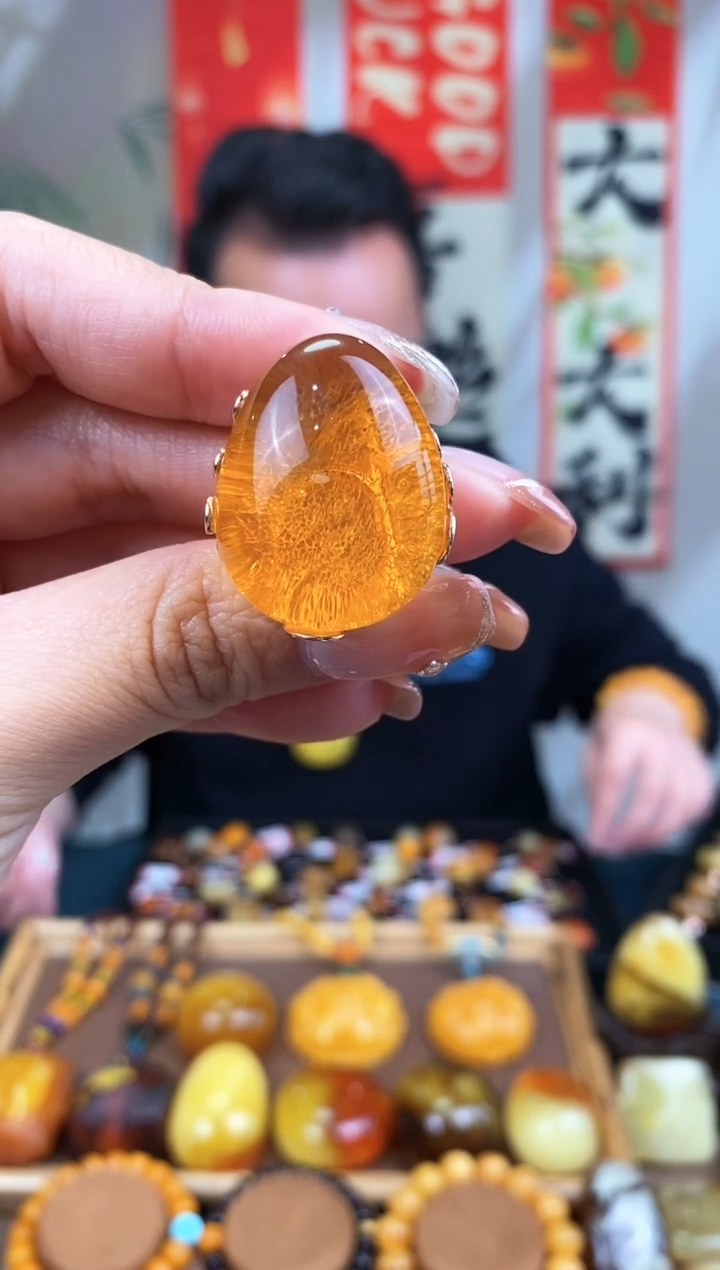 【闪购商品】琥珀裸石银S925镶嵌基地发货 一物一证 顺丰包邮