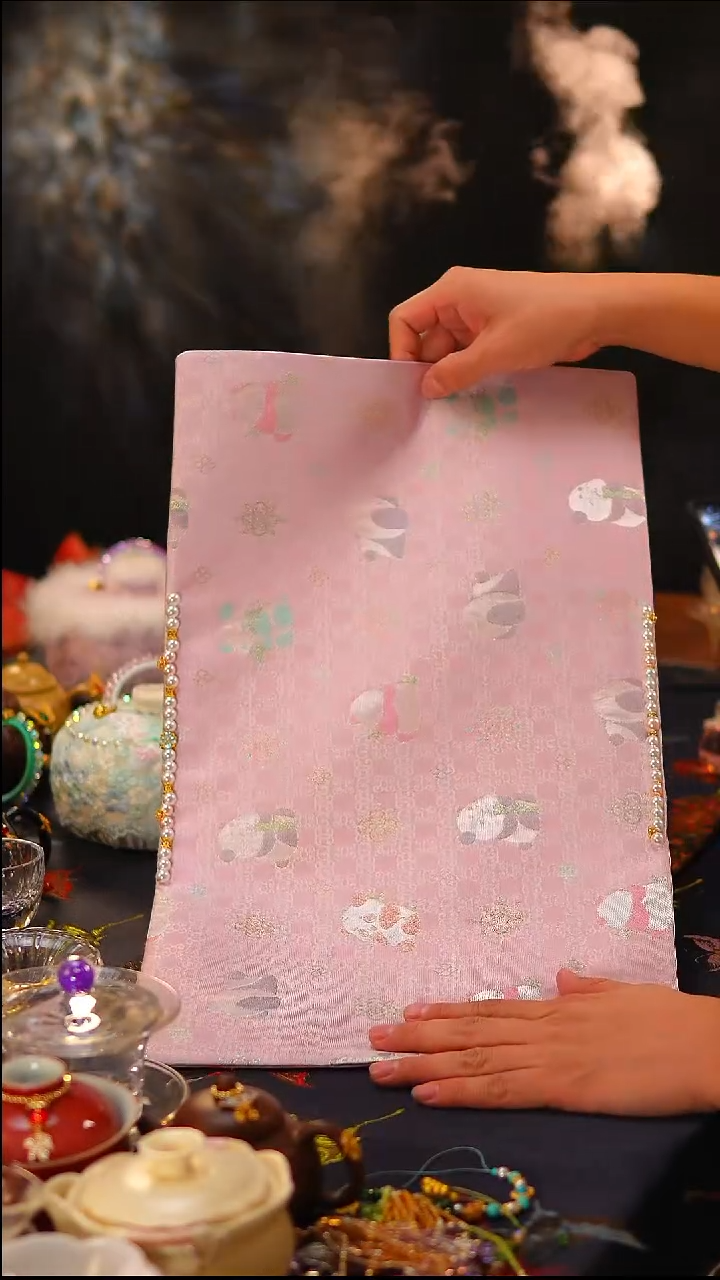 165茶席茶席50x30cm大熊猫