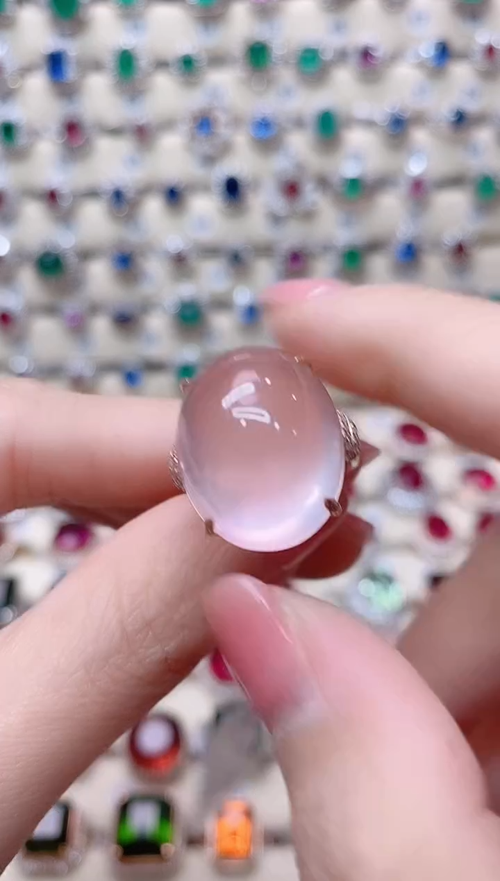 【闪购商品】芙蓉石18K金戒指18K金镶嵌1