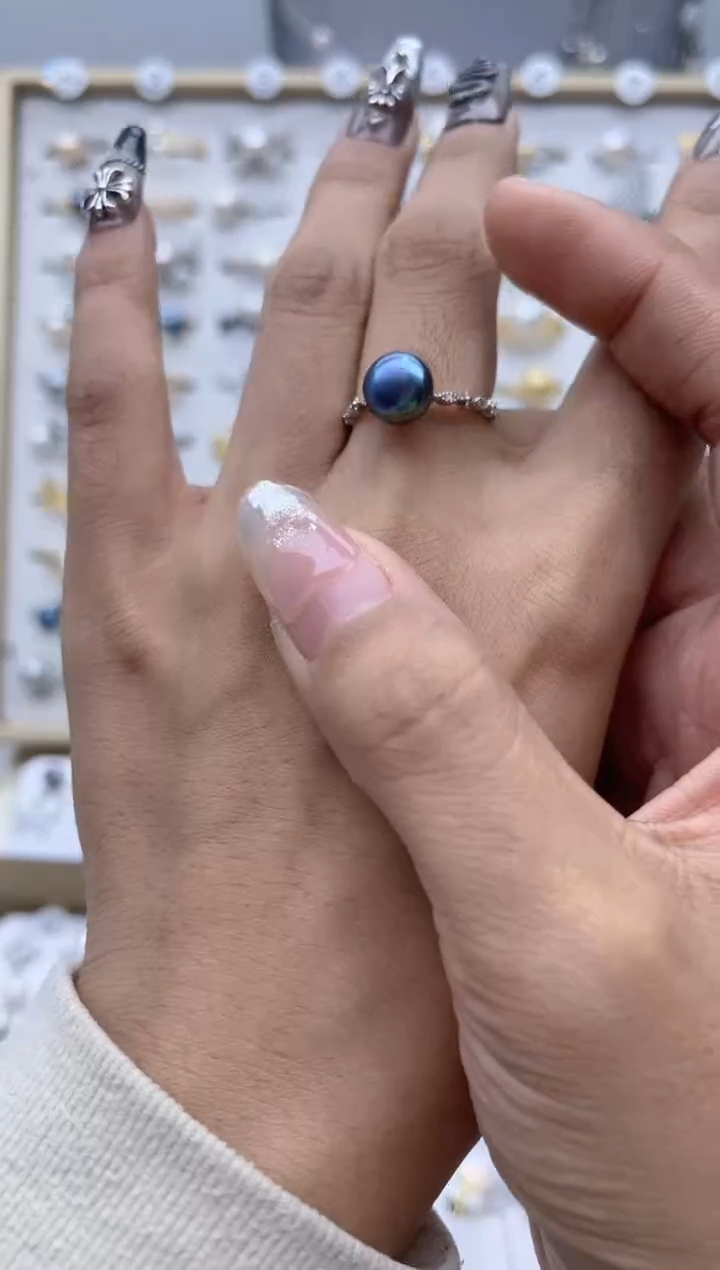 【闪购商品】淡水珍珠戒指合金4