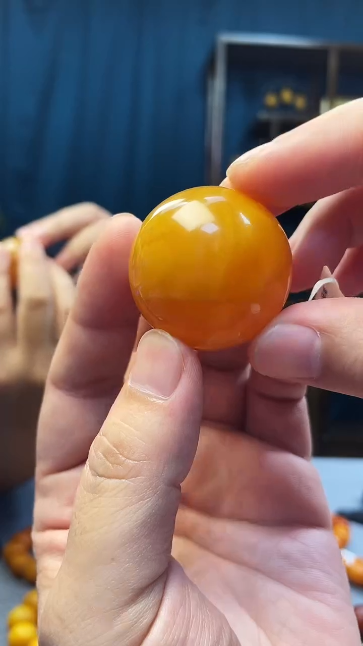 裸石琥珀未镶嵌蜜蜡圆珠