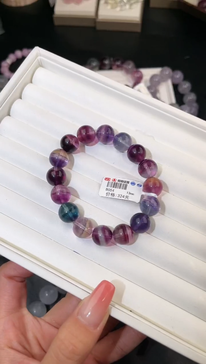 手链未镶嵌萤石多样性发一彩萤石13mm