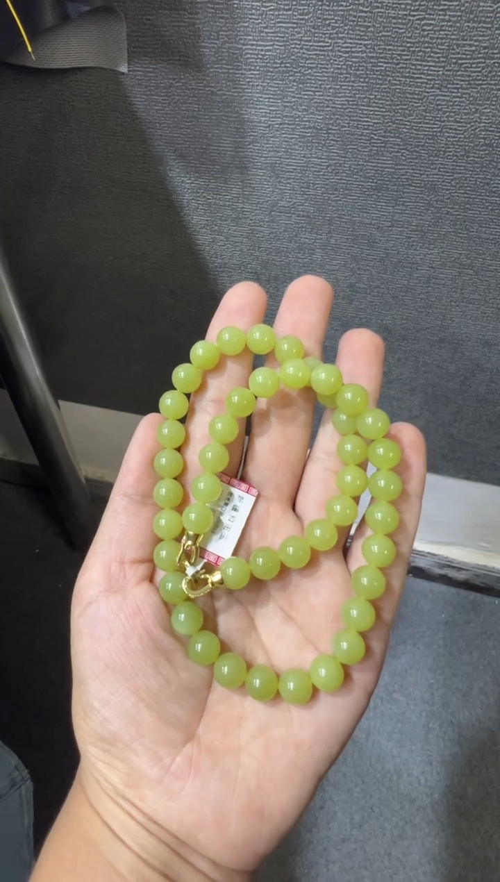 未镶嵌手串和田玉若羌黄口卡10长串（产地直发）