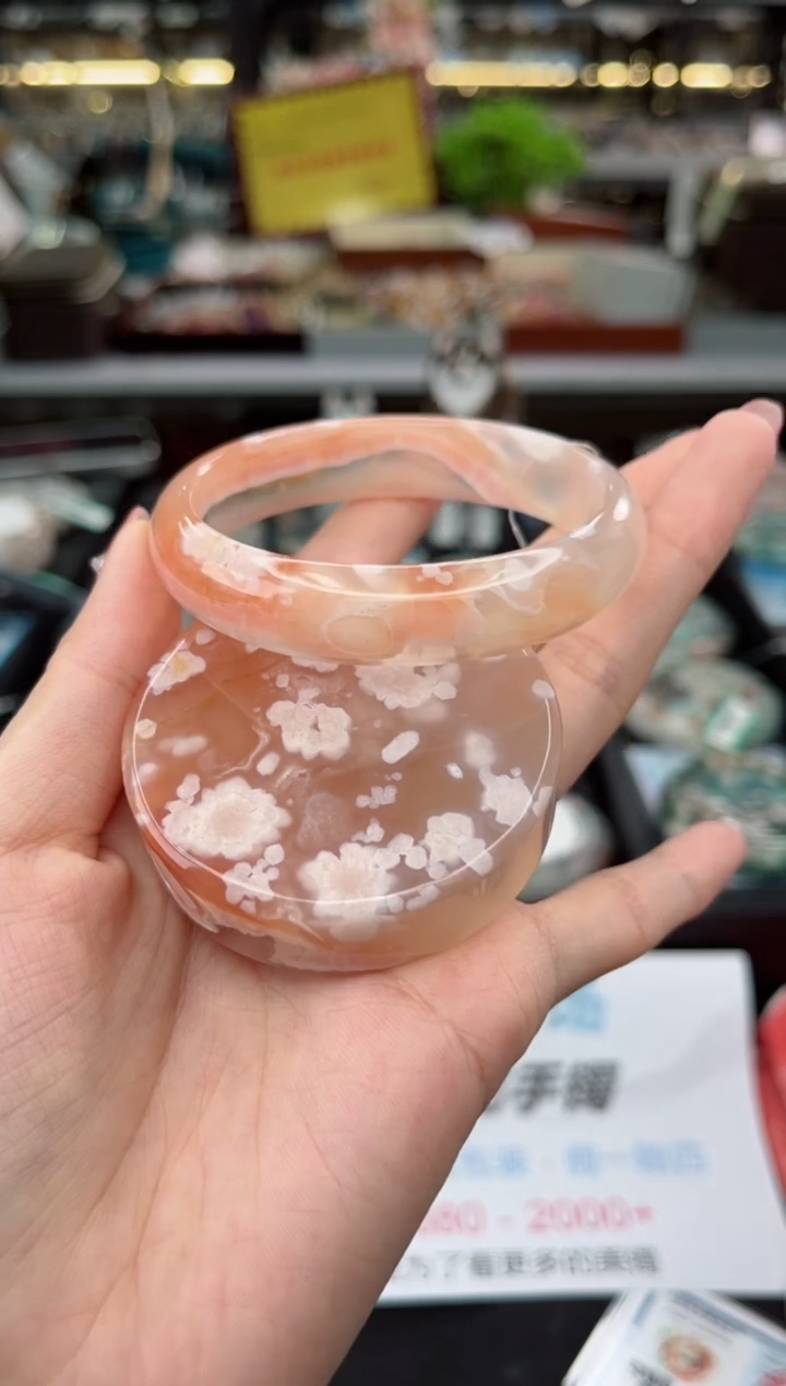 【闪购商品】石英质玉手镯未镶嵌57圈口（赠品镯心）S9206