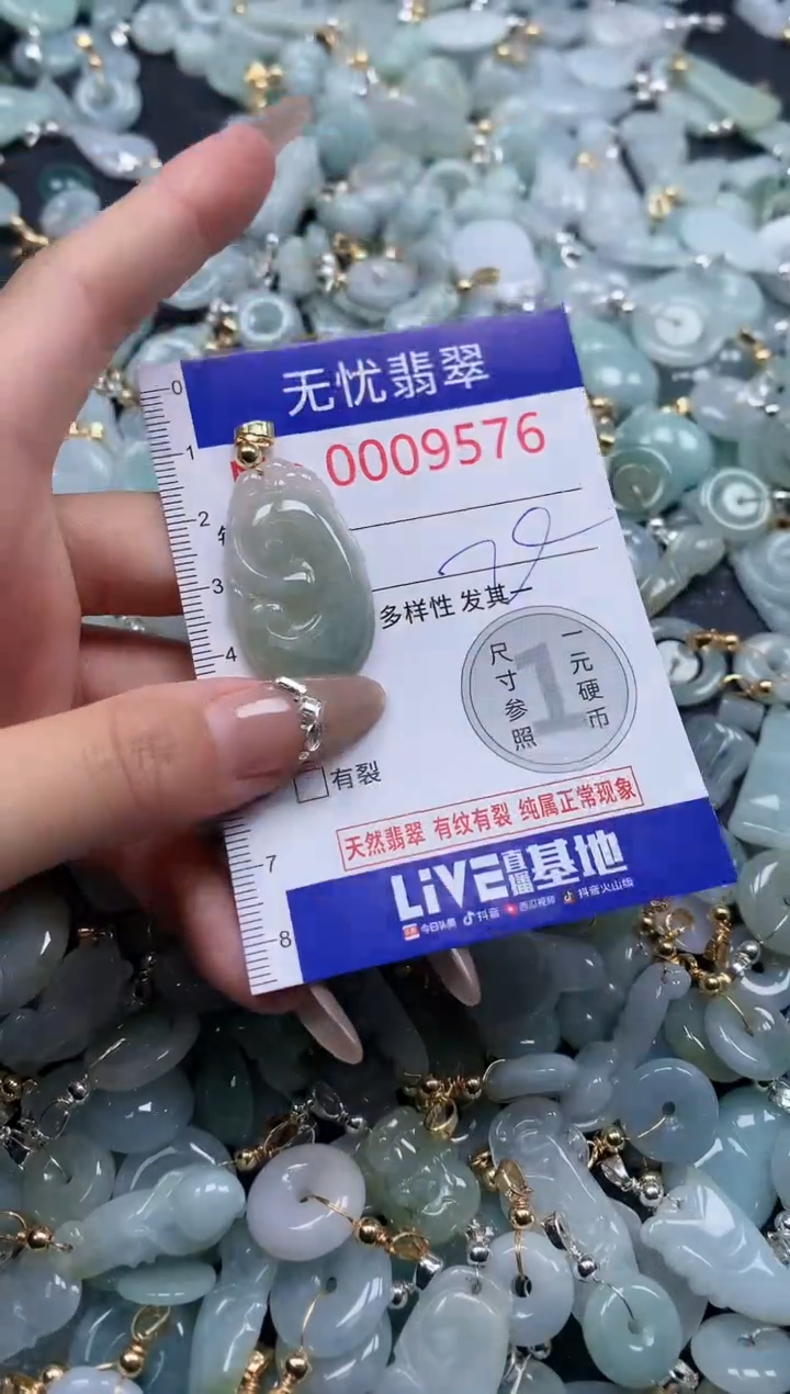 翡翠未镶嵌吊坠(不含链)9576