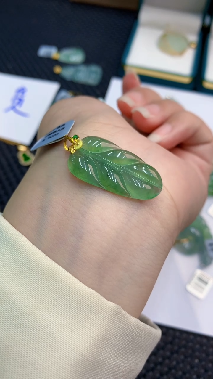 【闪购商品】翡翠颈饰18K金镶嵌            8